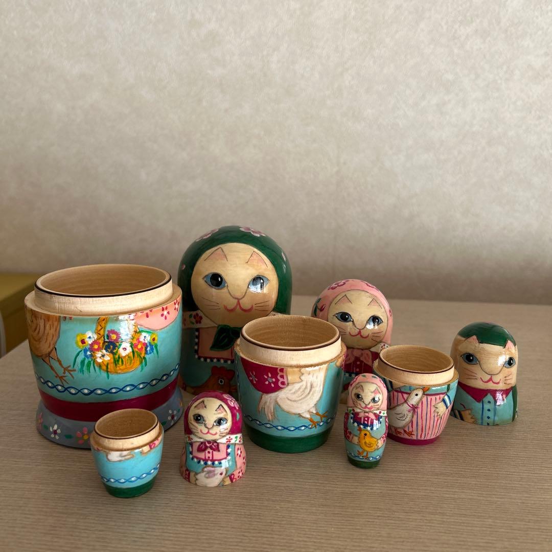 猫ちゃんマトリョーシカ 5個組