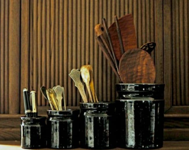 角掛政志　カトラリー立て4点