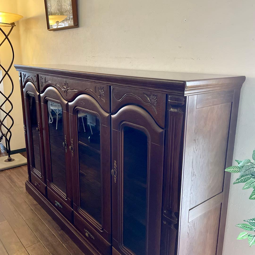 r199 高級感あふれる重厚なデザイン 和モダン熊本タンス サイドボード