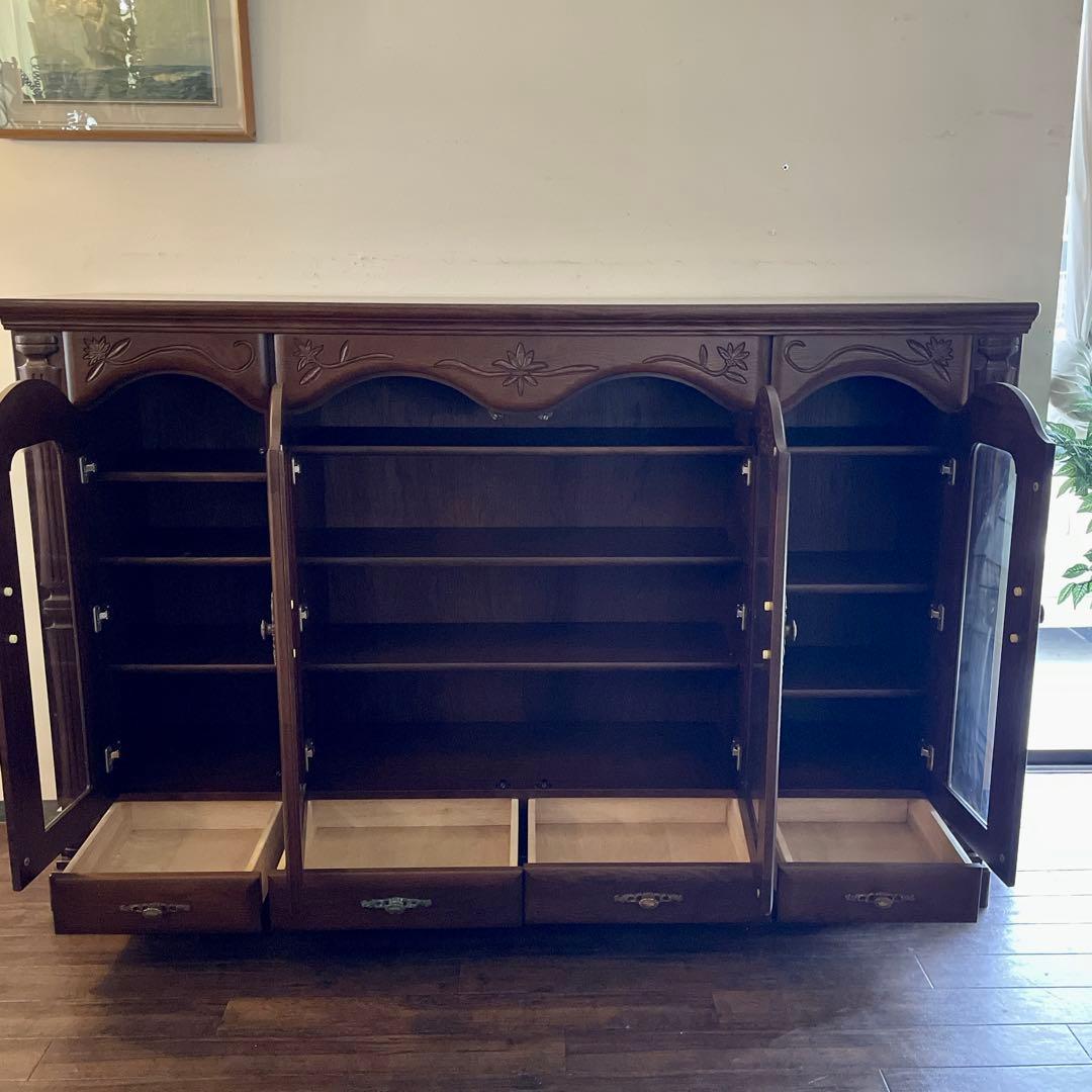 r199 高級感あふれる重厚なデザイン 和モダン熊本タンス サイドボード