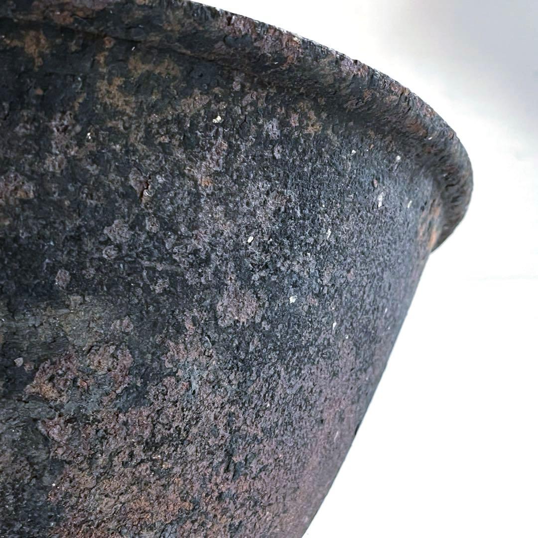 アンティーク 鉄鍋 特大 釜炒り 茶炒り 大鍋 約200年前 江戸時代