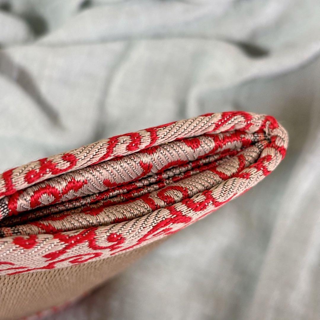 ハンドメイド　和風 畳がま口長財布　唐草　さくら　海外プレゼント