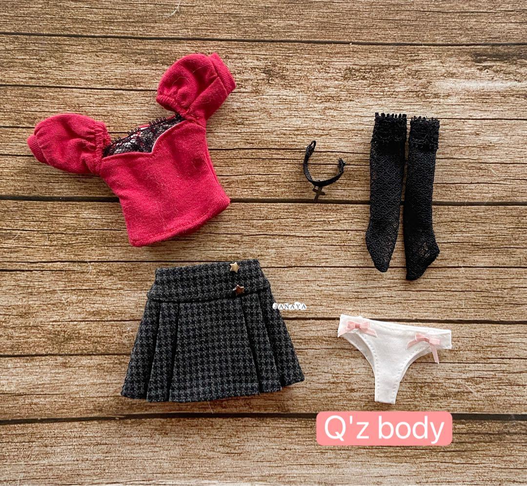 JANAYA ハンドメイド Azone Q'z body服 赤色洋服5点セット - メルカリ
