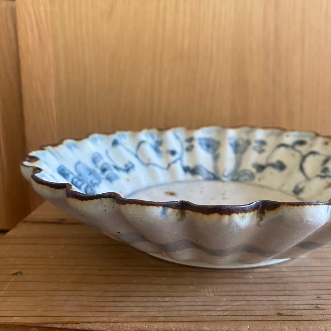 コウホ窯 市野吉記 安南手 輪花　大鉢