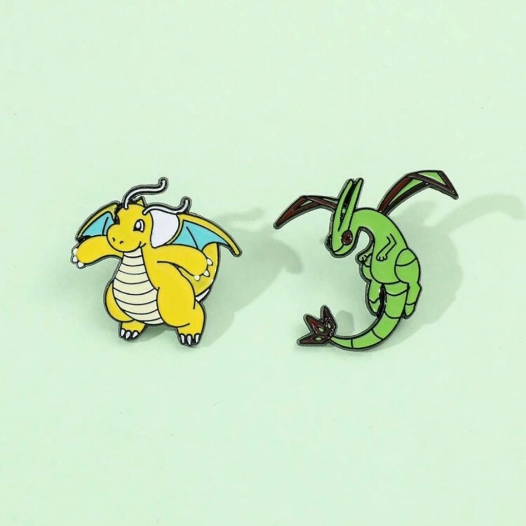 2個セット】ポケモン ピンバッジ カイリュー フライゴン ドラゴン