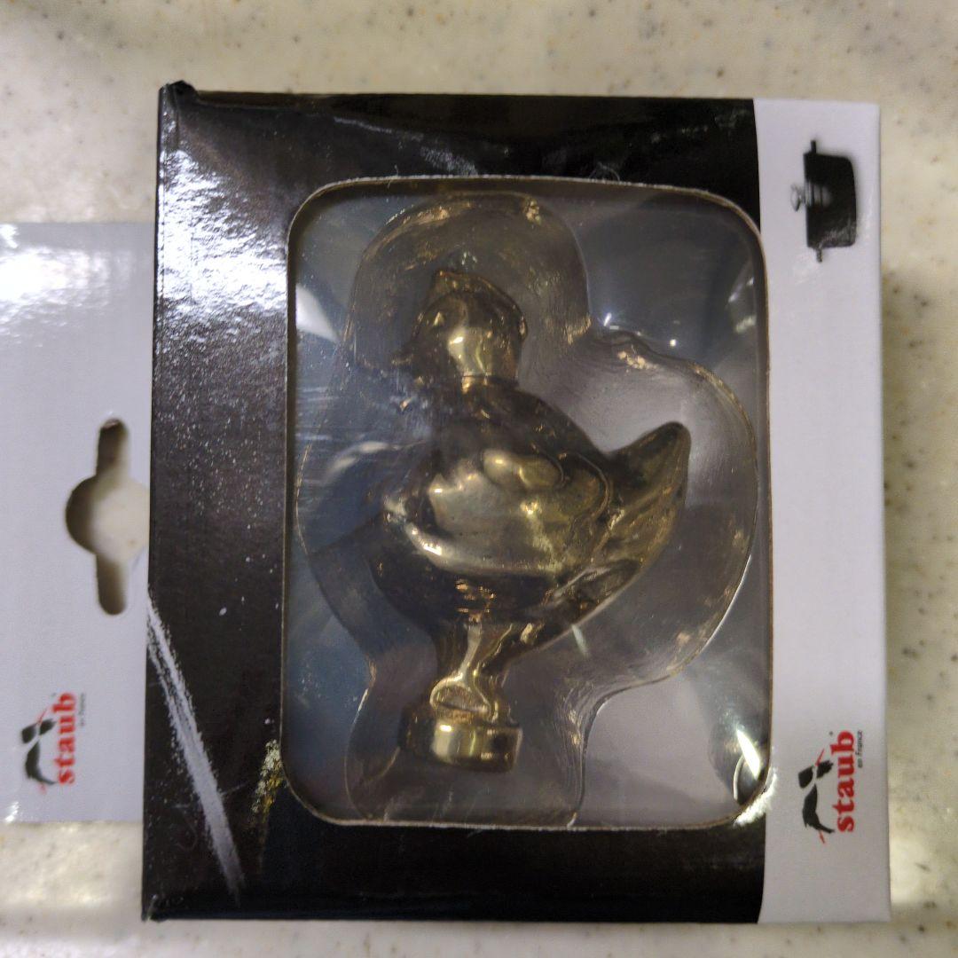 staub ルースターノブ 新品 未使用 ブラス チキンノブ