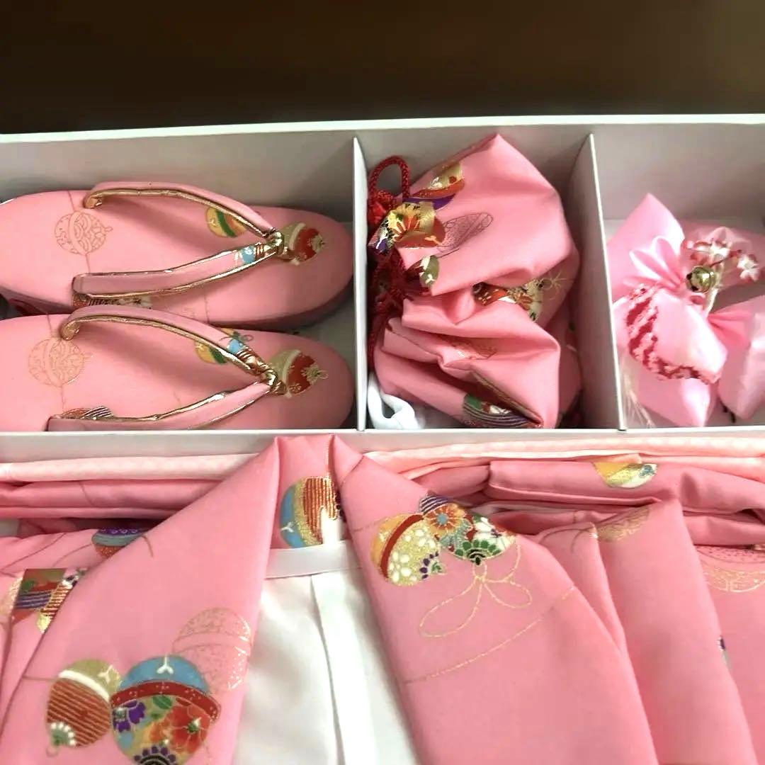 七五三 着物セット ピンク　2歳半から4才くらいまで