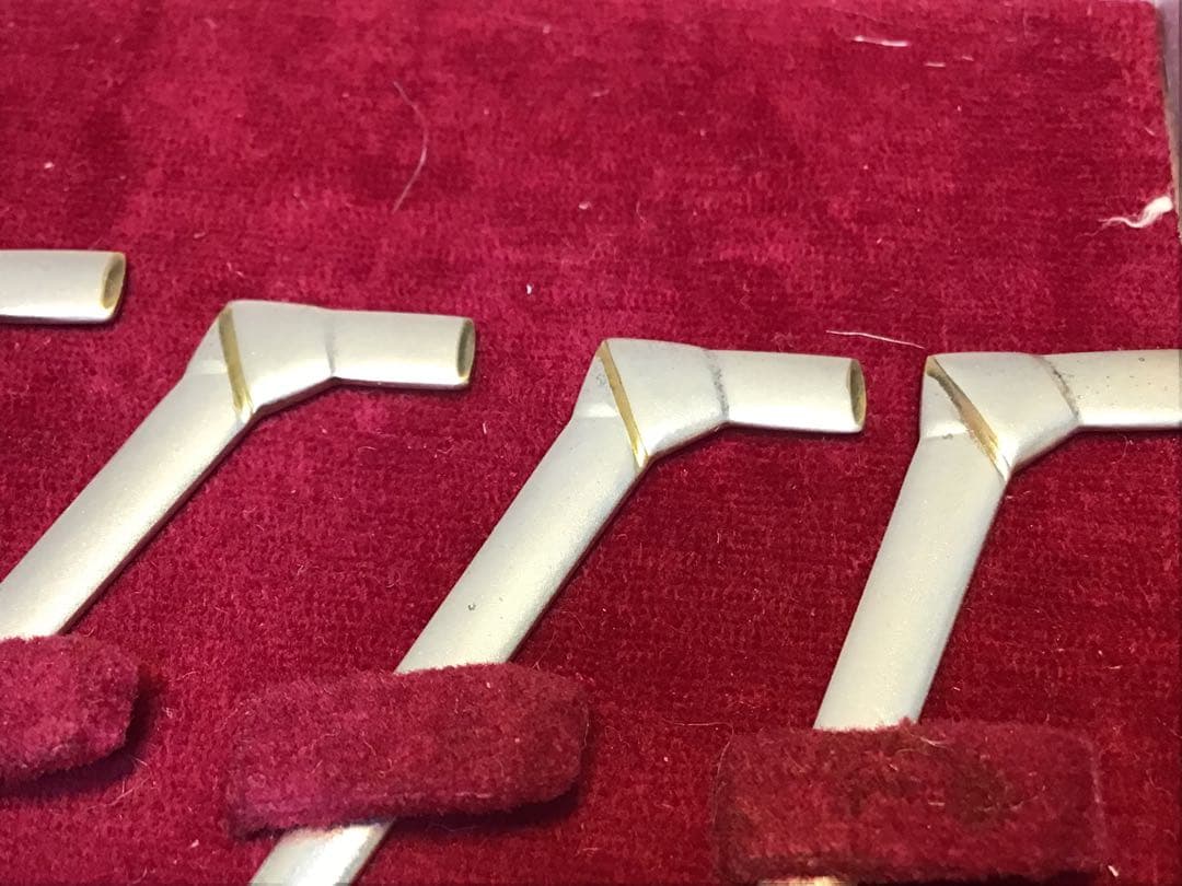 純銀 銀製品 菓子楊枝 菓子切リ 銀製刻印 5本セット 重さ約26 g