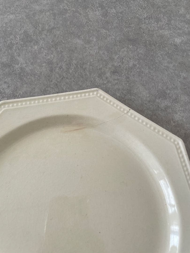 フランスアンティーク オクトゴナルプレート　クレイユモントロー 【3枚セット】