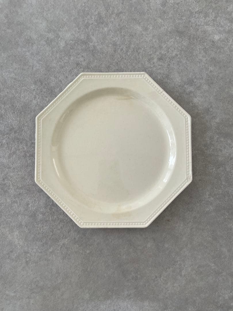 フランスアンティーク オクトゴナルプレート　クレイユモントロー 【3枚セット】