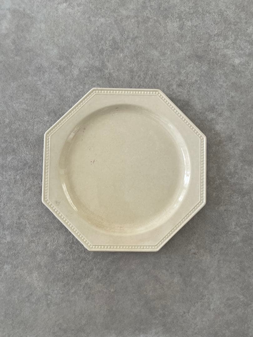 フランスアンティーク オクトゴナルプレート　クレイユモントロー 【3枚セット】