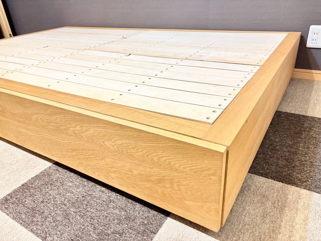 【直接引き取り・お渡し限定】無印良品　収納ベッド・セミダブル・オーク材
