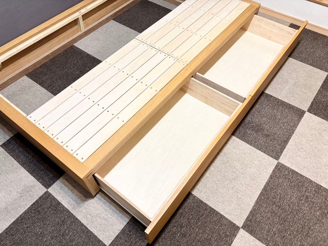 【直接引き取り・お渡し限定】無印良品　収納ベッド・セミダブル・オーク材