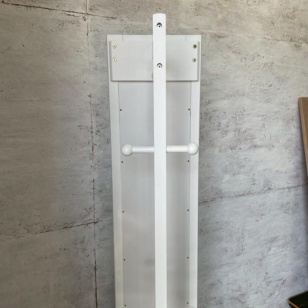 姿見 姿見鏡 全身鏡 ハンガーフック付き ホワイト J0832