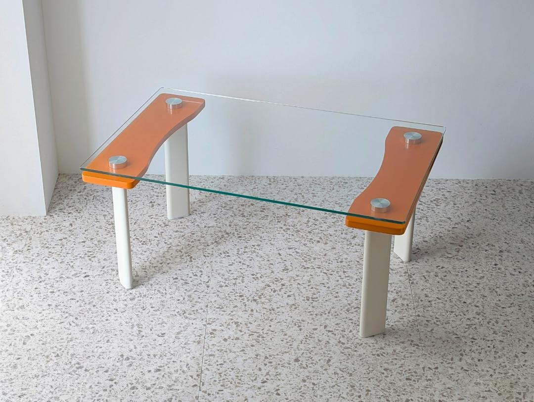 00s OLD ガラス サイド テーブル スペースエイジ ポップ Y2K 小さめ