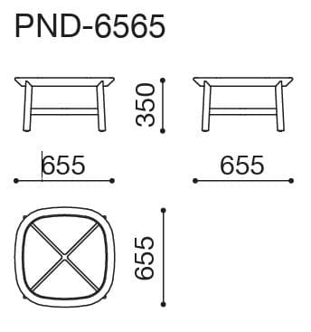 arflex アルフレックス POND ポンド小 テーブル ダークウォルナット