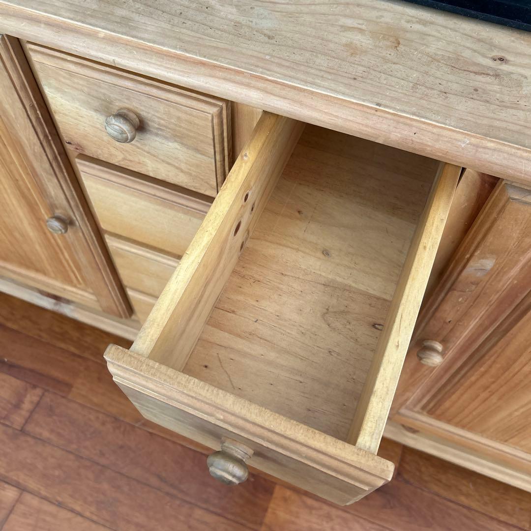 【スネちゃん】カントリー無垢テレビボード、リビング収納、カウンター パイン