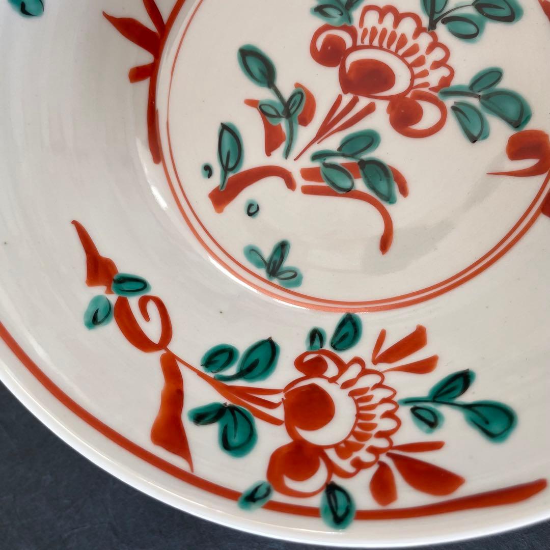 樋山真弓　染付 輪花5寸鉢 + 赤絵7寸鉢 2点セット