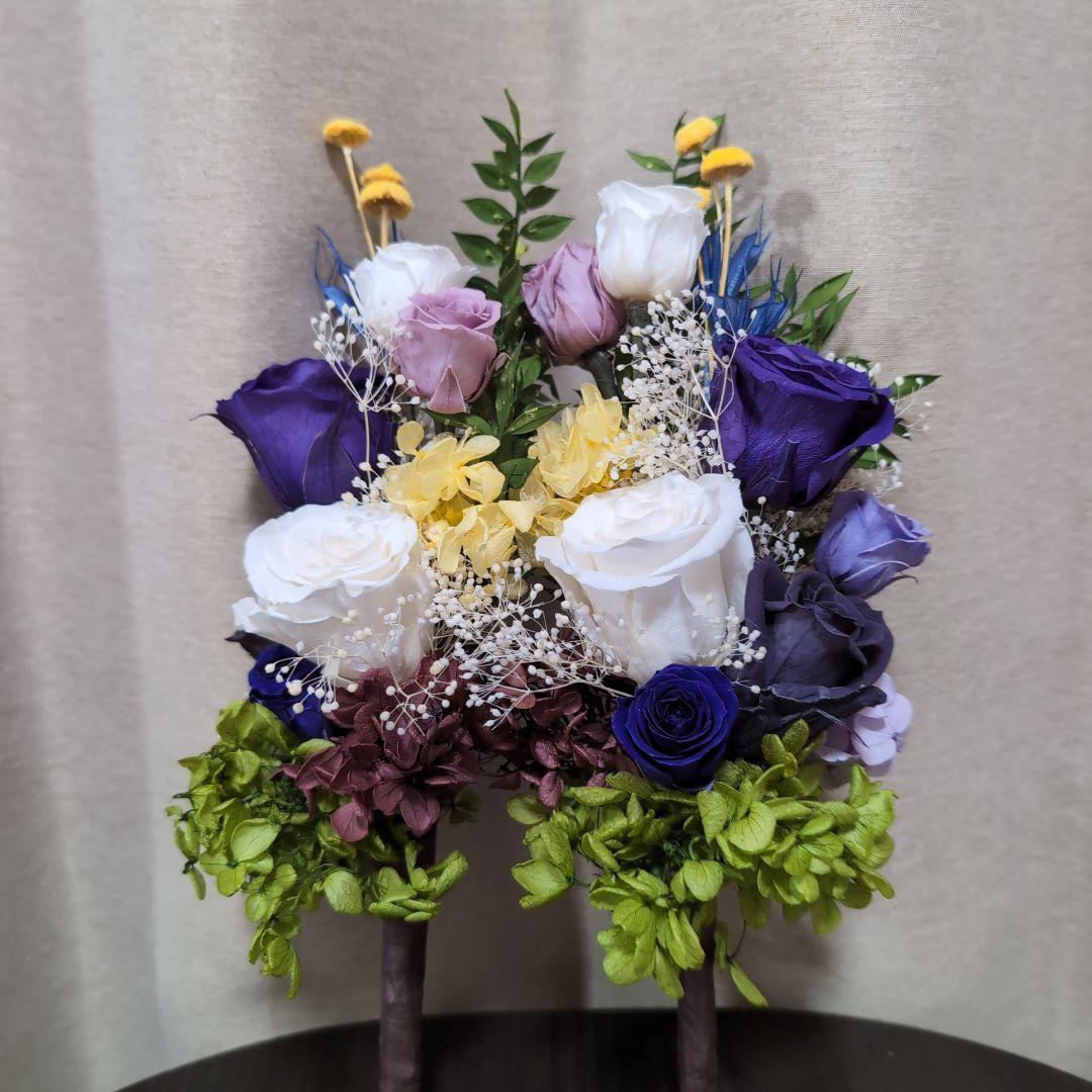 特選仏花 花器無し　　造花無し　 大　一対 プリザーブドフラワー
