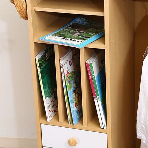 《新品・送料無料》NORM ストレージラック ハンガー付き WH×NA