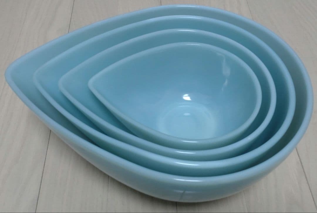 ファイヤーキング ターコイズ スウェディッシュモダンボウル 4個セット 涙型