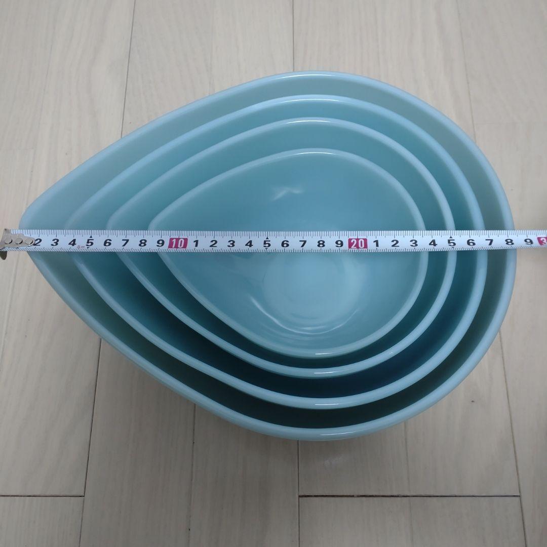 ファイヤーキング ターコイズ スウェディッシュモダンボウル 4個セット 涙型