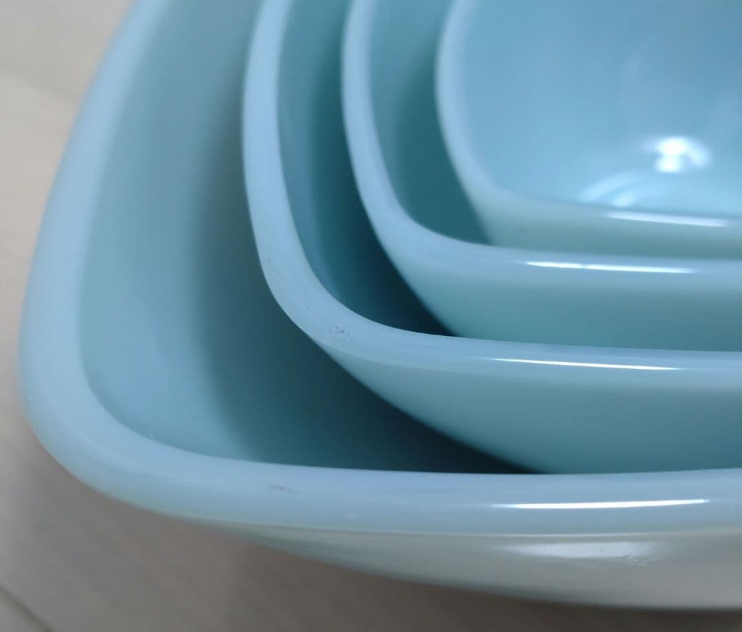 ファイヤーキング ターコイズ スウェディッシュモダンボウル 4個セット 涙型