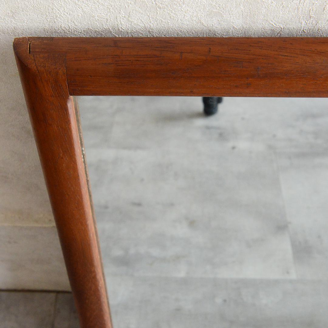 イギリス ヴィンテージ チーク ミラー 姿見 壁掛け スタンドミラー 立て掛け鏡