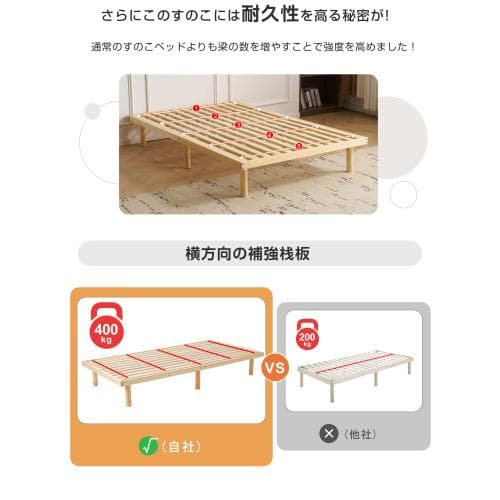 D すのこベッド ３段高さ調節　 シングル 　ベッド シングル 　すのこ 低ホル