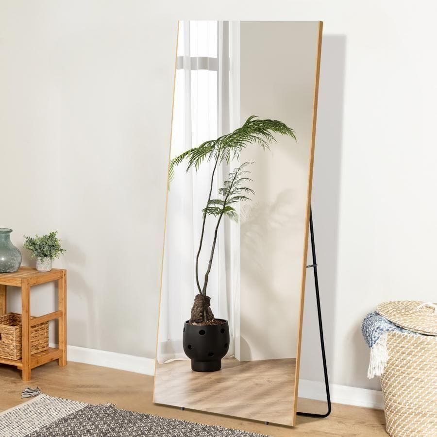 割れない鏡 スタンドミラー 全身鏡 姿見鏡 壁掛け 幅45cm シルバー2822