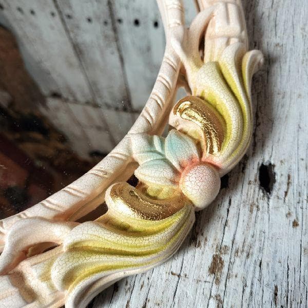 イタリア ヴィンテージ ロココ調 ウォールミラー 伊 ヨーロピアン 壁掛け鏡