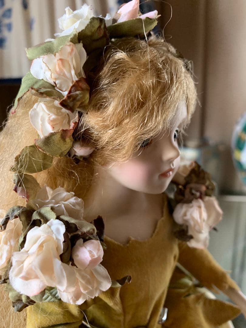 若月まり子　中型ビスクドール可愛い女の子美品！