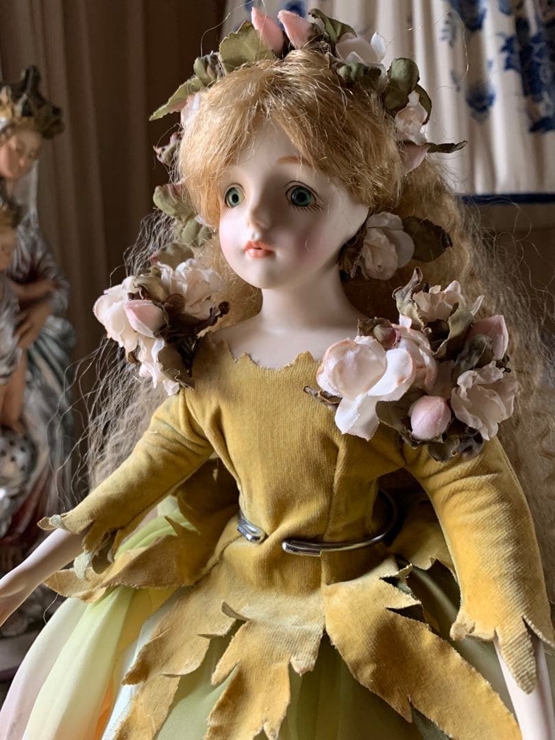 若月まり子　中型ビスクドール可愛い女の子美品！