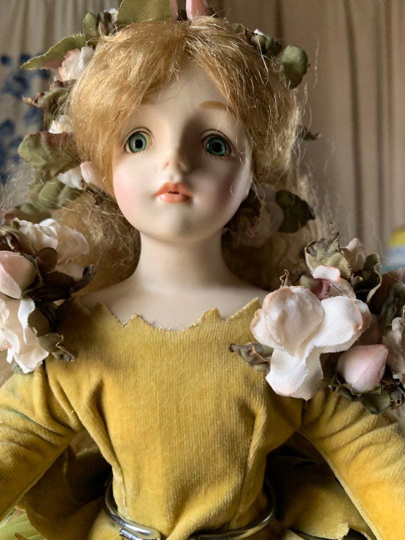 若月まり子　中型ビスクドール可愛い女の子美品！