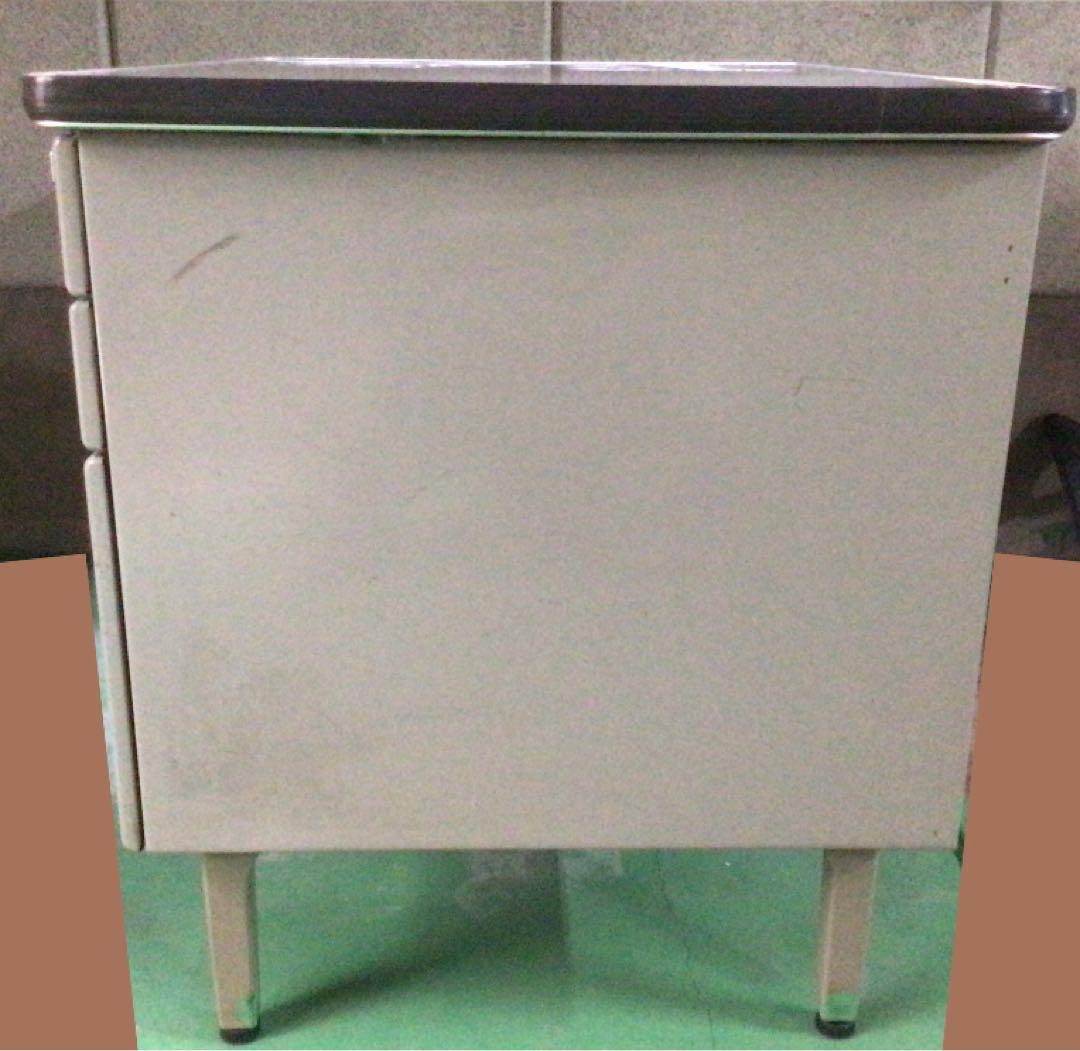 【トヨスチール】オフィスデスク 事務机　頑丈　片袖机 右3段 レトロ