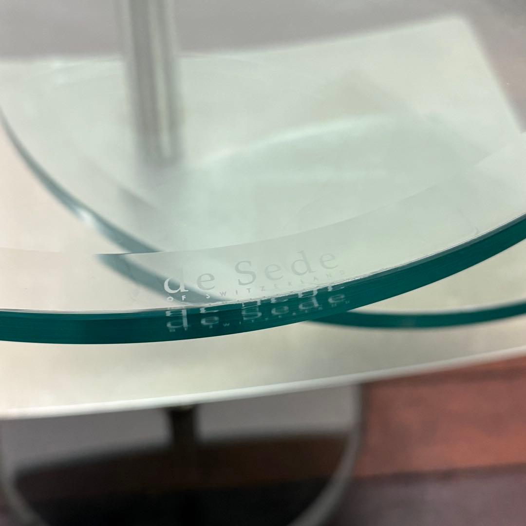 H17K76 展示品 de Sede ガラスコーヒーテーブル