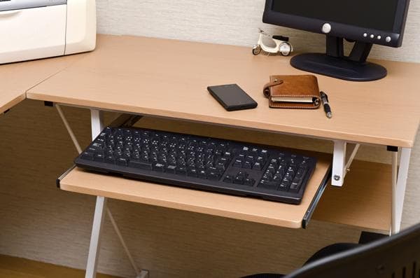 【新品・送料無料】コーナーPCデスクセット　NA/WAL