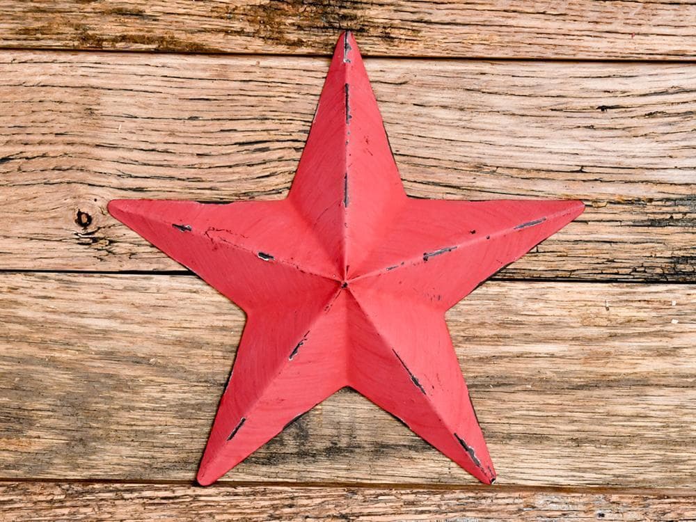 バーンスター アメリカン ブリキ オブジェ クリスマス M 赤