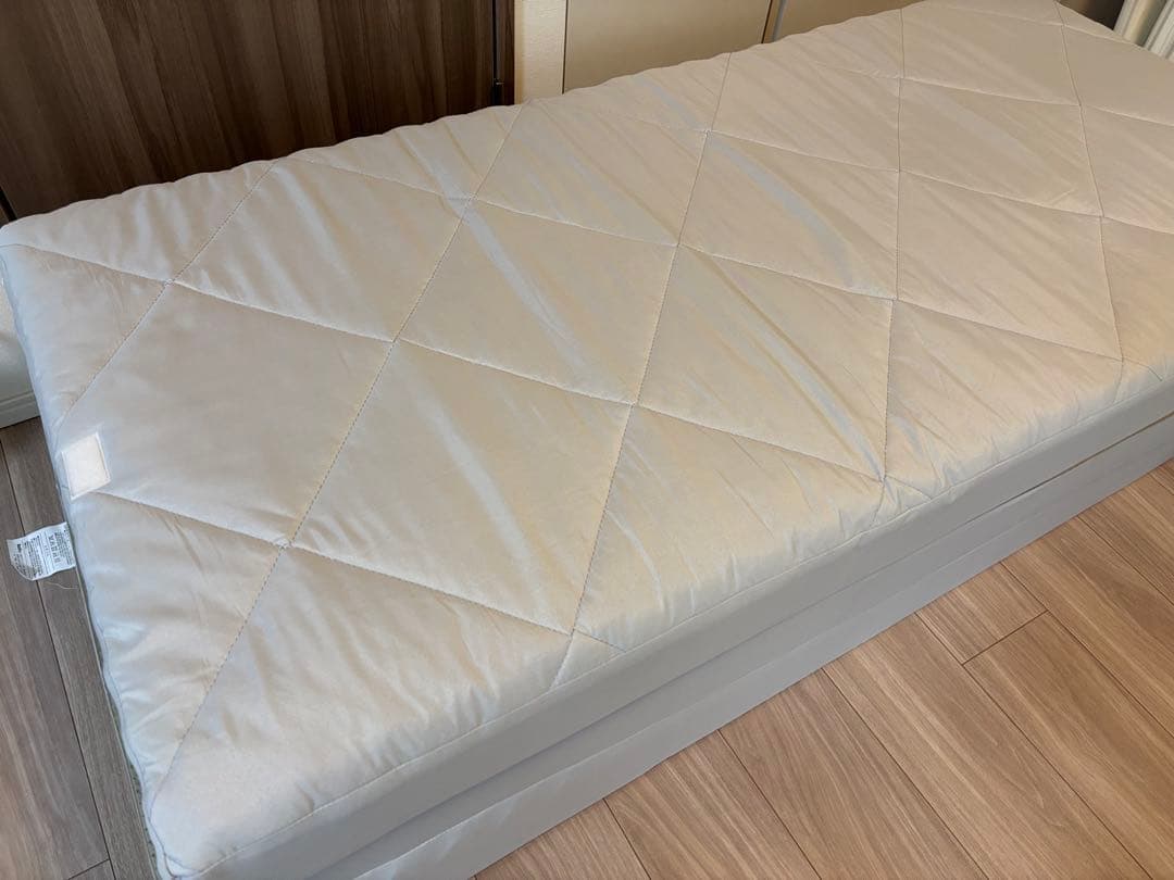 【美品】RASIK ダブルマットレス　三つ折り　12cm厚　グレー