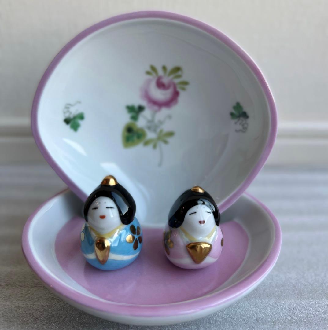 ヘレンド　ウィーンの薔薇・ピンク　貝雛