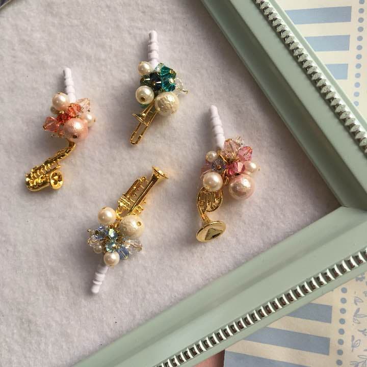楽器チャームをお好みのアクセサリーに♬