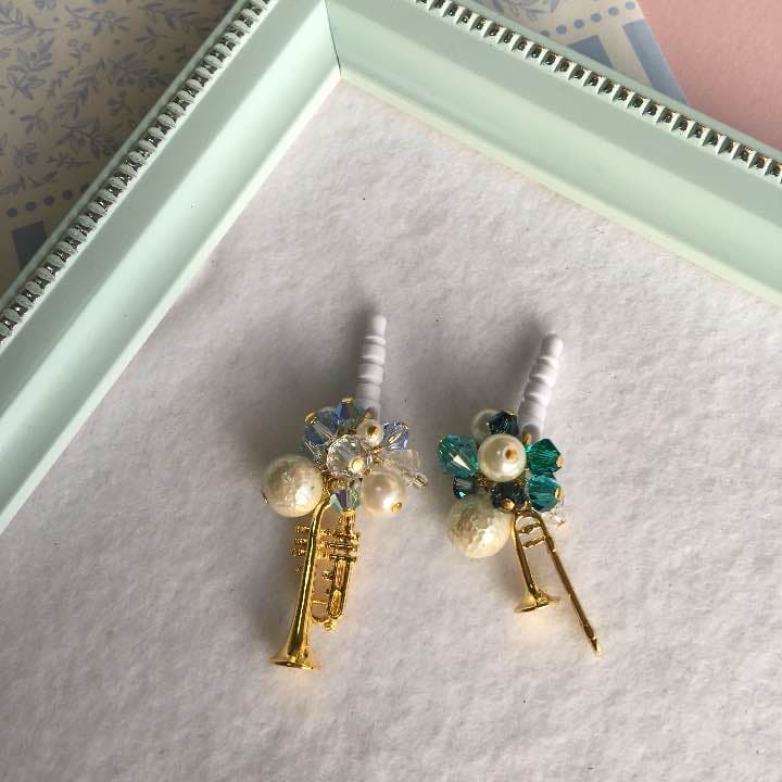 楽器チャームをお好みのアクセサリーに♬