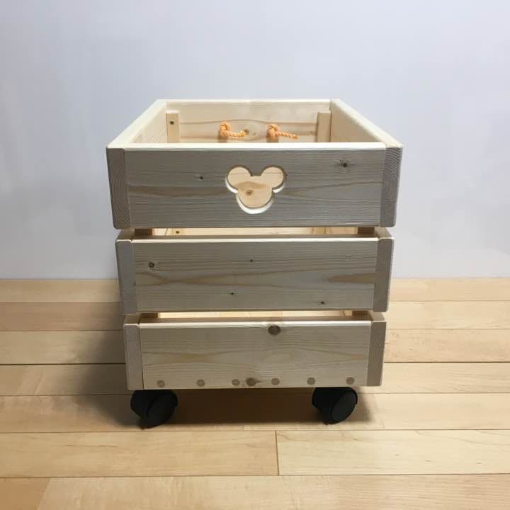 コロコロ引っ張ってお片づけ☆おもちゃ箱 ☆送料込☆