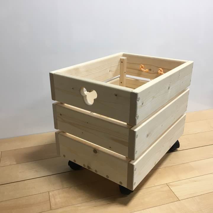 コロコロ引っ張ってお片づけ☆おもちゃ箱 ☆送料込☆