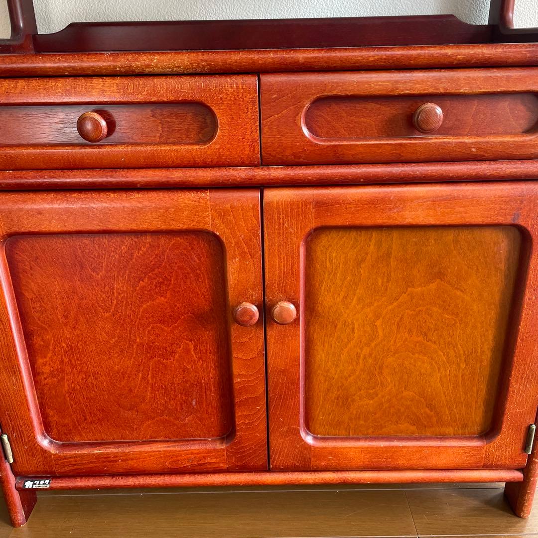 超お得 カリモク昭和レトロ 木製コンソールテーブル コールキャビネット古家具1点