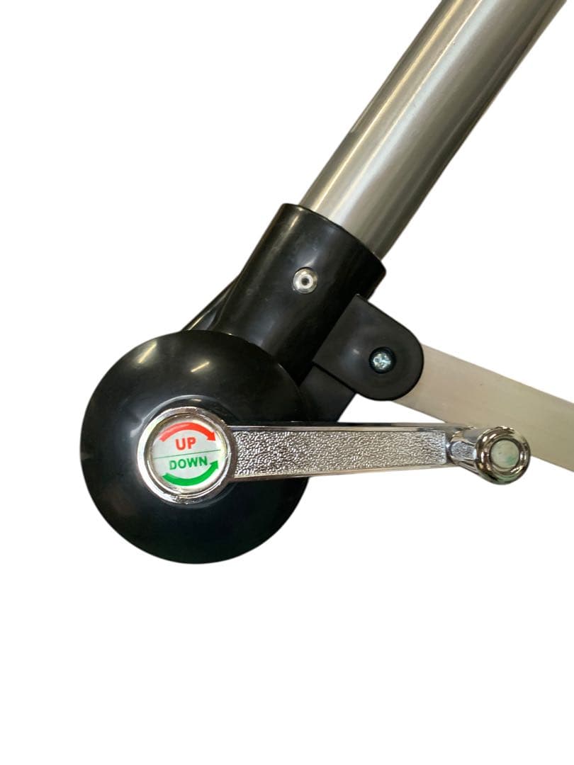 開封済・未使用】大型パラソル オフホワイト ベースなし ハンドル式 庭