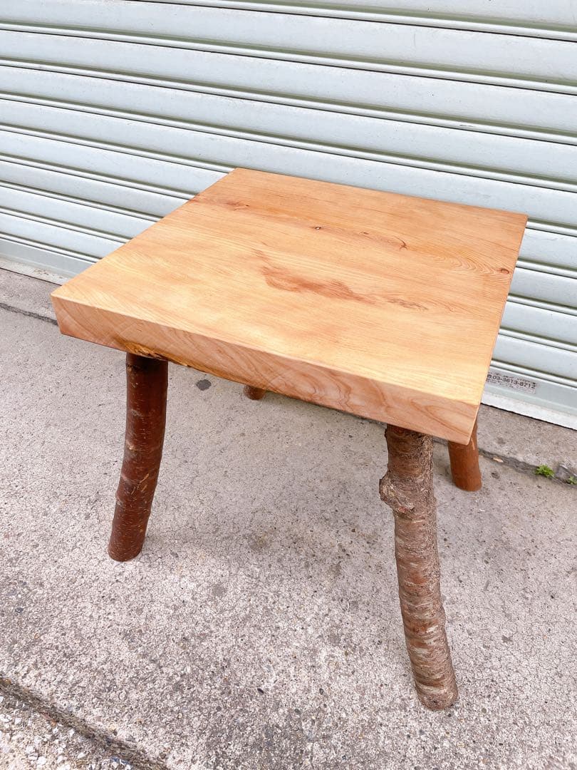 天然槇 マキ 木製ベンチ ウッドスツール インテリア家具