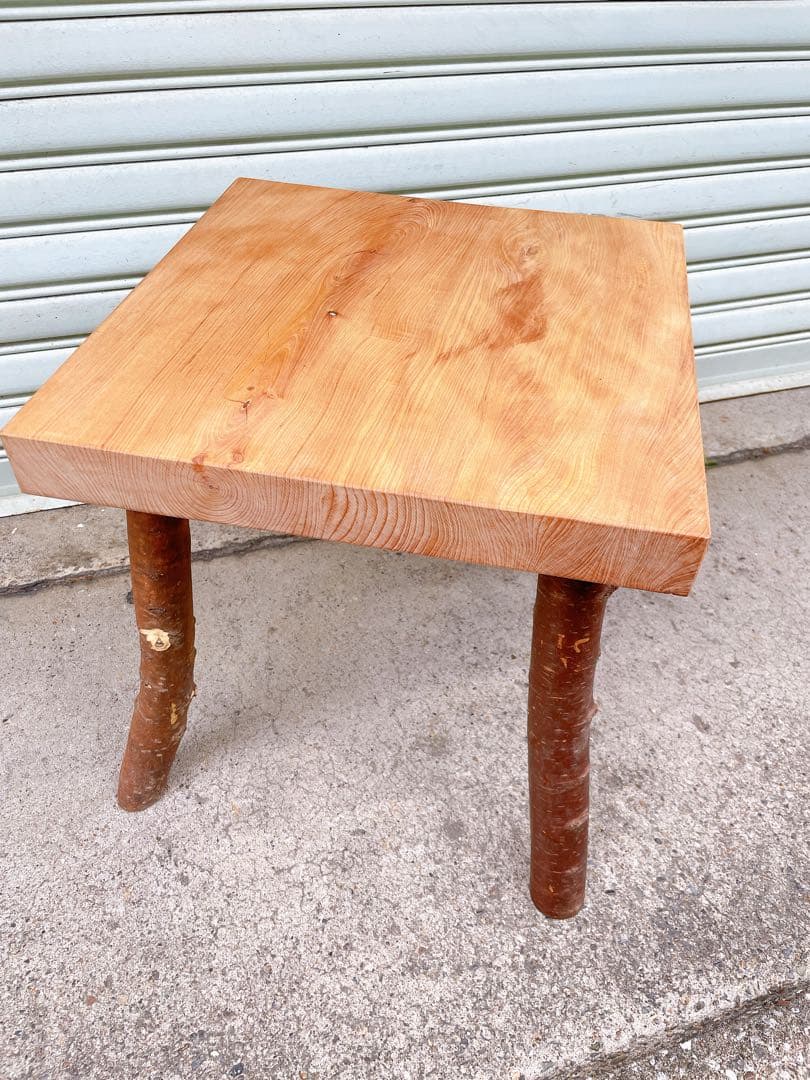 天然槇 マキ 木製ベンチ ウッドスツール インテリア家具