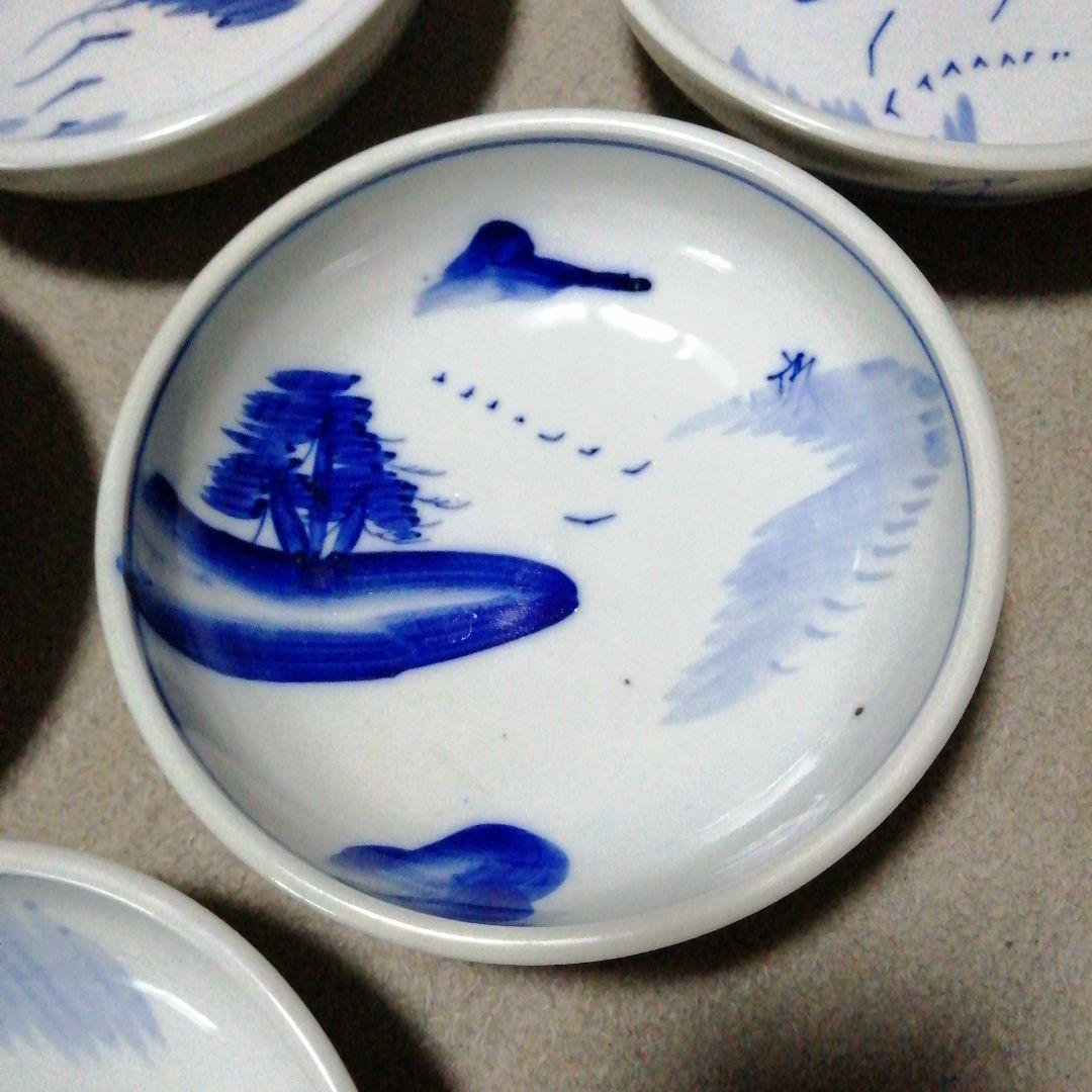 伊万里　染付丸鉢　21客　18.5cm　明治〜大正期