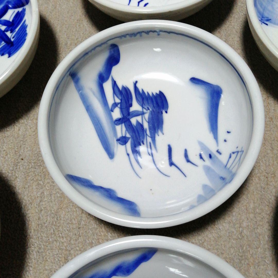 伊万里　染付丸鉢　21客　18.5cm　明治〜大正期